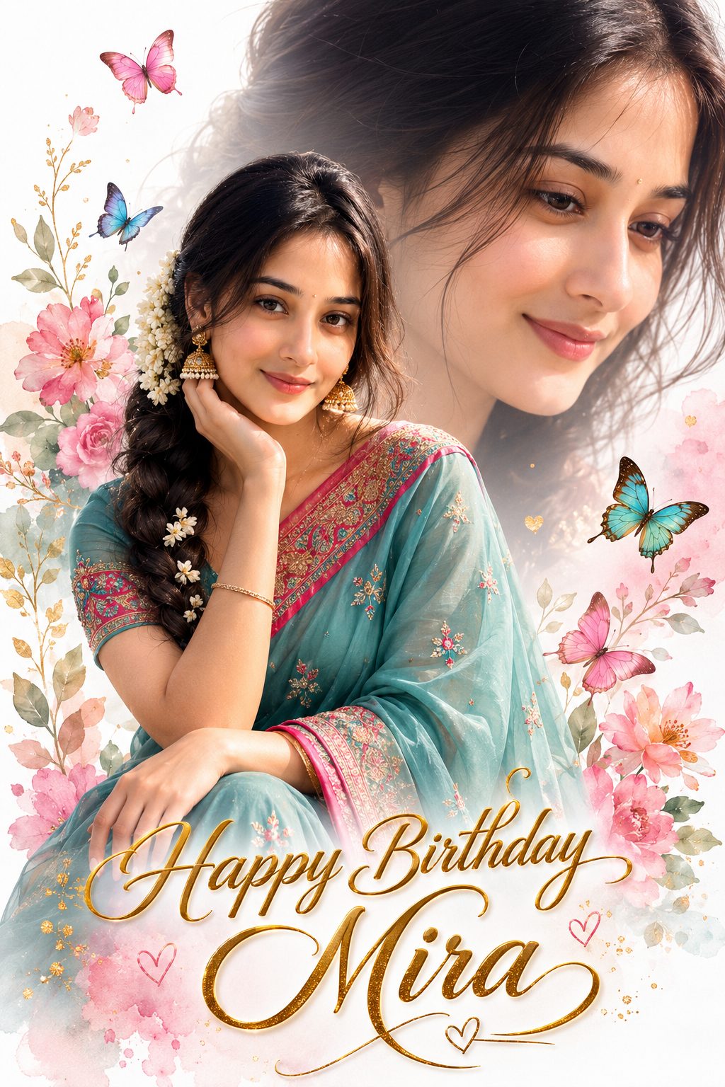 artistic portrait based birthday image