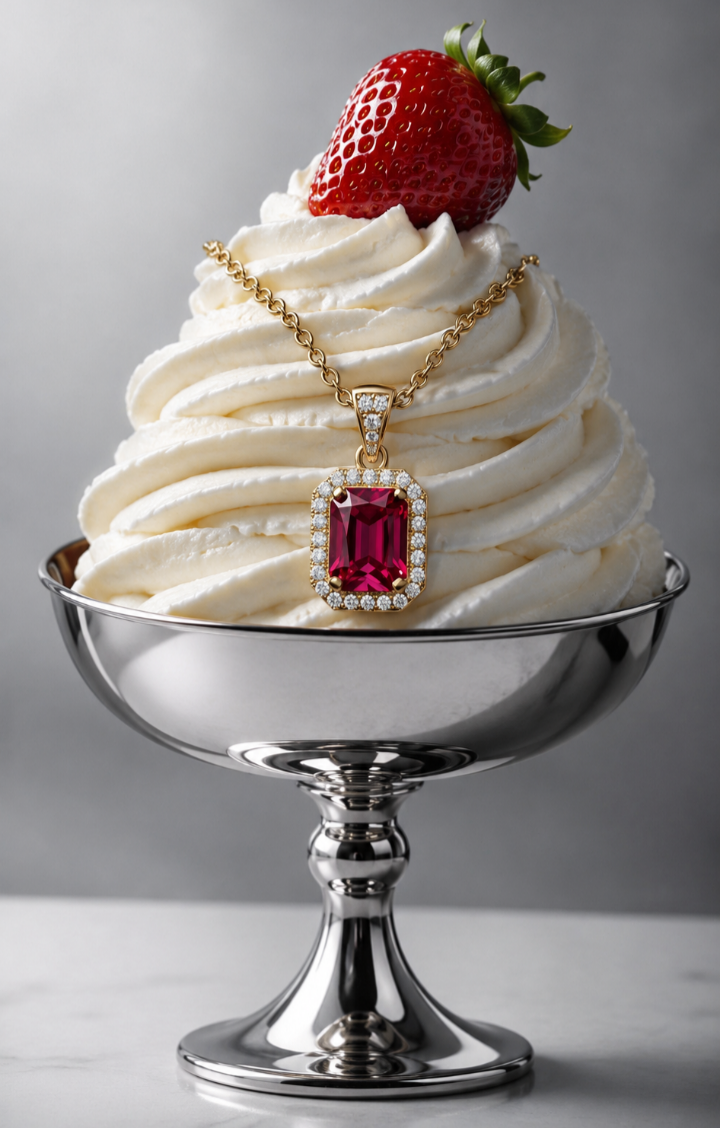 A Jwellery AI image with Icecream