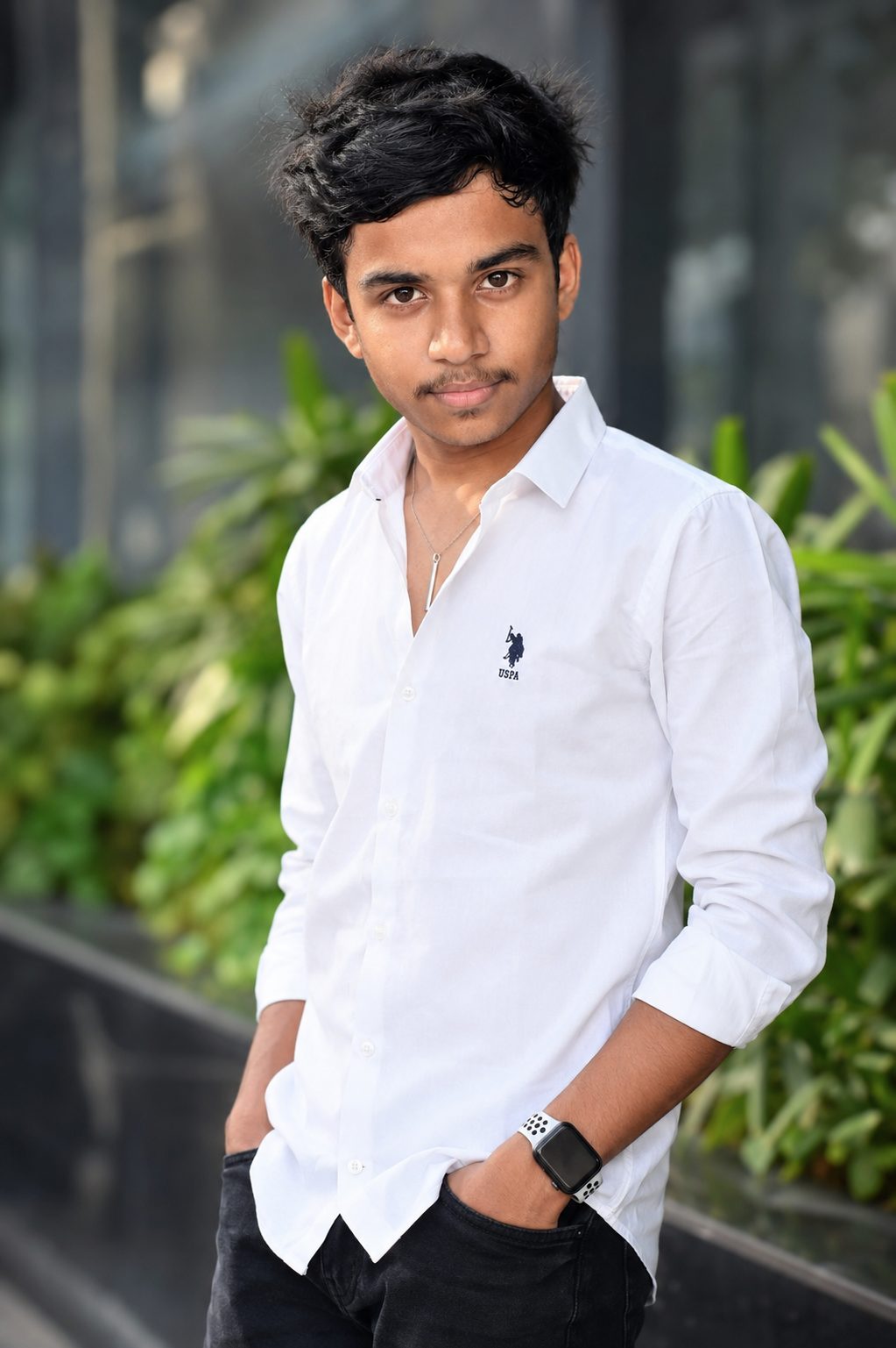 White shirt boy AI image